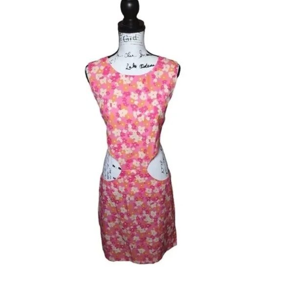 Shein Dress Size Large Midi Pink Floral open sides - Picture 5 of 8